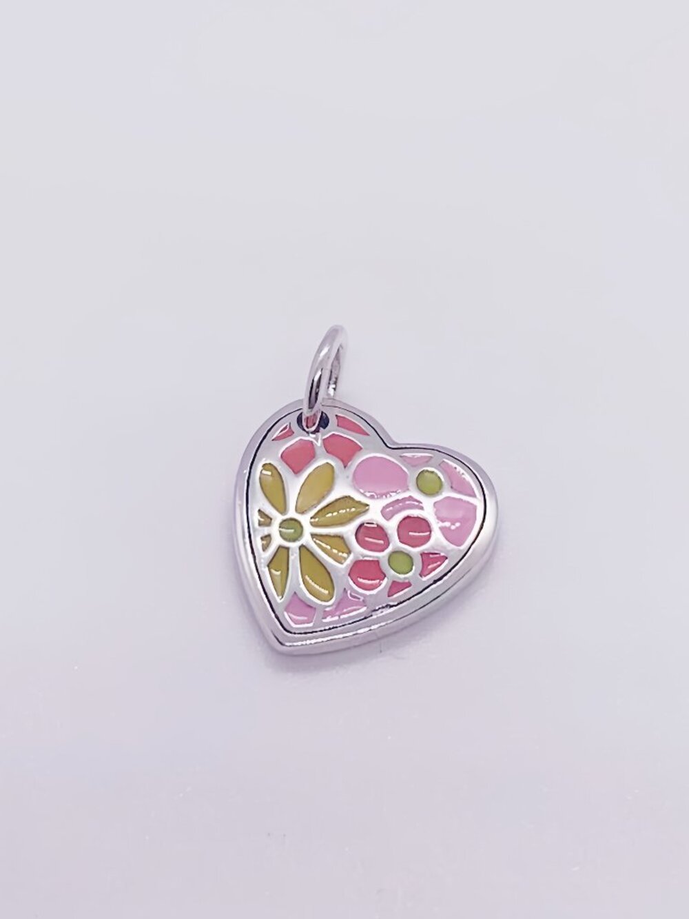 Enamel Groovy Heart Charm